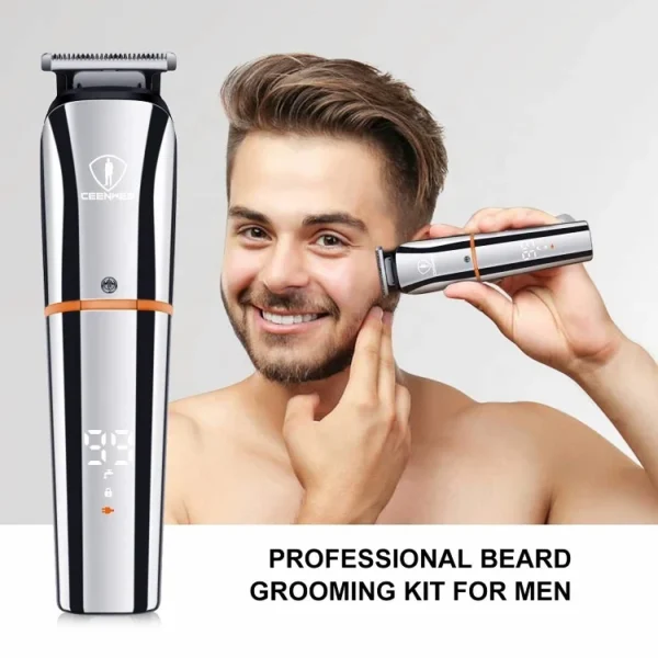 Metal Barber Use Electric Professional Rechargeable Hair Trimmer Clippers - Image 5