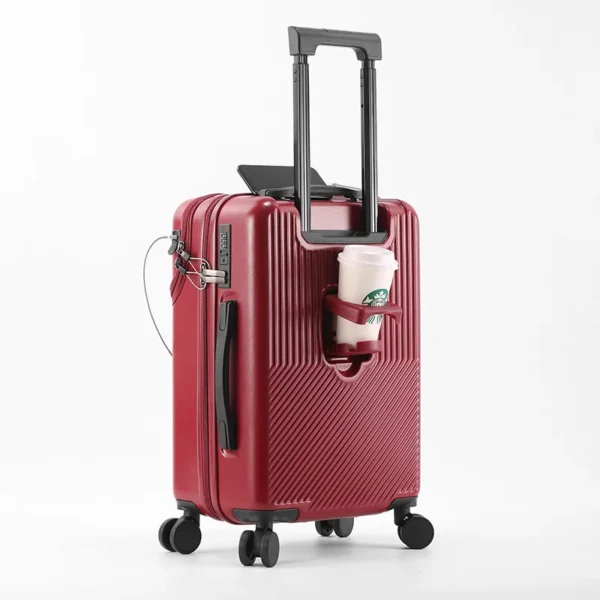 Carry On Luggage with Front Pocket, Suitcase with USB Port - Image 2