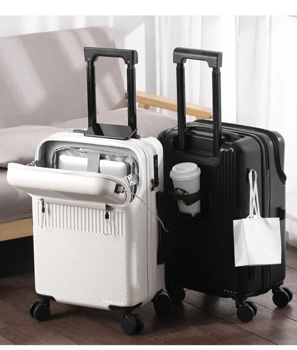 Carry On Luggage with Front Pocket, Suitcase with USB Port - Image 6