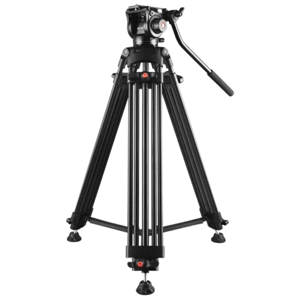 PULUZ Heavy Duty Video Camcorder Aluminum Alloy Tripod with Fluid Drag Head for DSLR SLR Professional Camera - Image 6