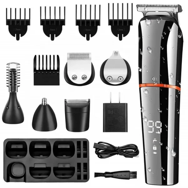 Metal Barber Use Electric Professional Rechargeable Hair Trimmer Clippers - Image 4