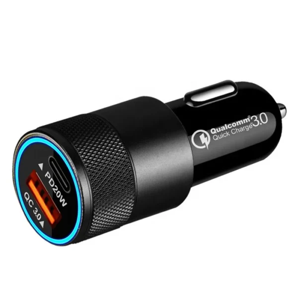 High Quality 38W PD QC3.0 Dual Port Fast Charging Car Charger