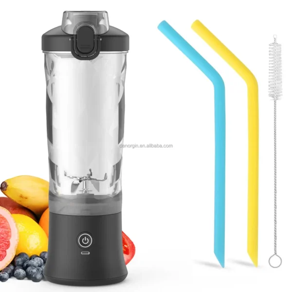 Personal Blender 600ml for Shakes and Smoothies With Drinking Spout & LED Light Portable USB Blender Hand Mixer Blender - Image 6