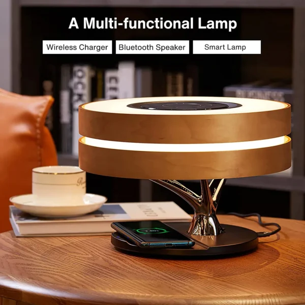 Smart Tree LED Desk Lamp with Wireless Charging function and Music Speaker for Study  and smart - Image 3