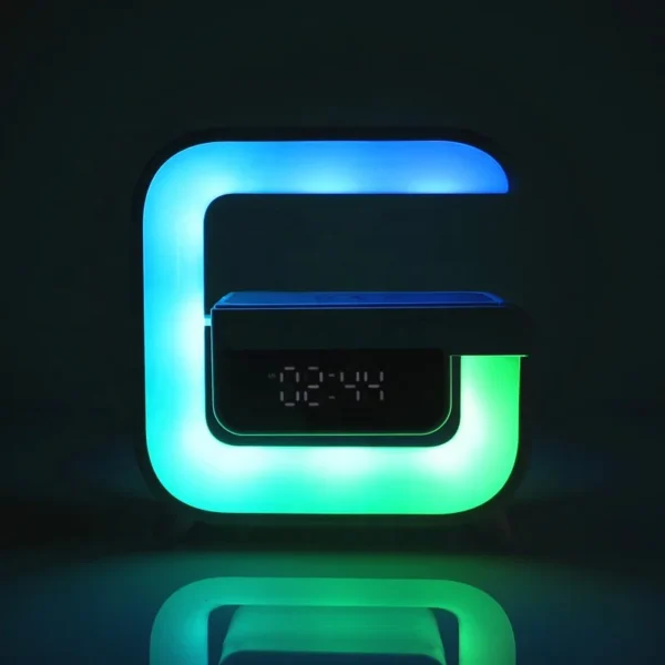 Lonvel Mini G3 Speaker Small G-Shaped Speaker&Lamp 5 in 1 Wireless Charging Station Desk Lamp With RGB LED Light Music Speaker G - Image 2