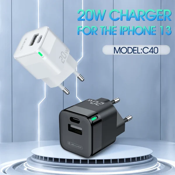 US EU UK Fast Power Supplier wall charger USB C 20W power adapter - Image 2