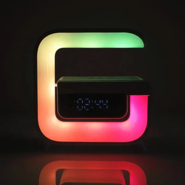 Lonvel Mini G3 Speaker Small G-Shaped Speaker&Lamp 5 in 1 Wireless Charging Station Desk Lamp With RGB LED Light Music Speaker G - Image 4