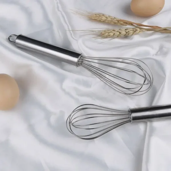 Stainless Steel Kitchen Tools Accessory Egg Whisk Mixer For Home Use Portable Durable Baking - Image 5