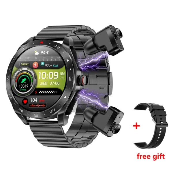 Smart Watch with Earbuds TWS 2 in 1 Headphones 1.52inch Screen Sports