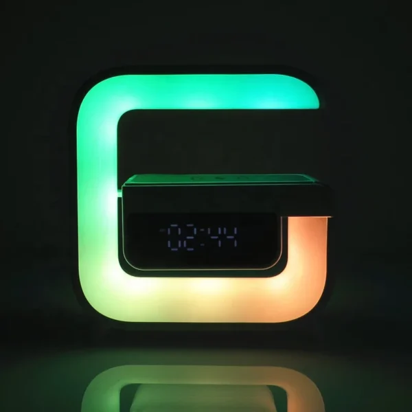 Lonvel Mini G3 Speaker Small G-Shaped Speaker&Lamp 5 in 1 Wireless Charging Station Desk Lamp With RGB LED Light Music Speaker G - Image 3